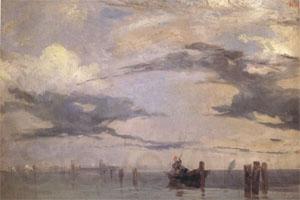 Richard Parkes Bonington View of the Lagoon near Venice (mk05) Spain oil painting art